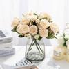 5-Petal Autumn-Colored Peony Artificial Flower Bride Bouquet Wedding Living Room Table Decoration For Vase Home Diy Fake Plants