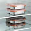 Leak Proof Stainless Steel  Lunch Box 3/ 4 Grids Student Meal Plate Food Container  Microwave Oven