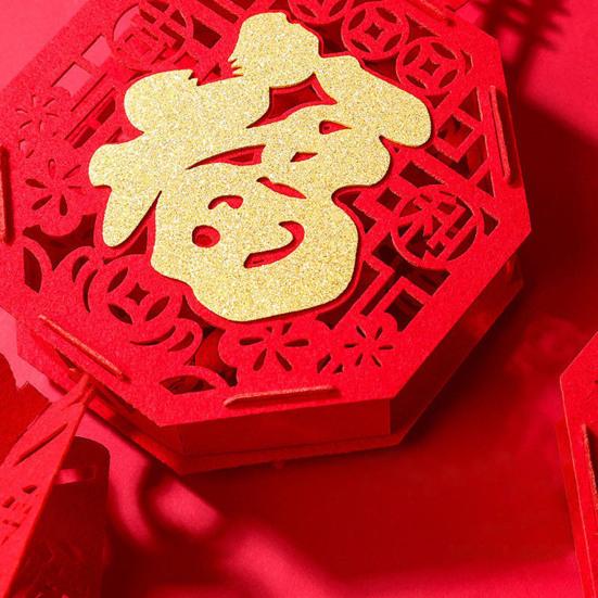 Украшения для подвешивания на китайский Новый год Традиционный красный счастливый восточный орнамент