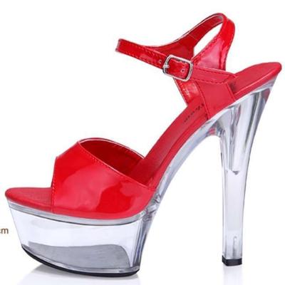 Женские босоножки на платформе, прозрачные туфли с кристаллами, свадебные туфли, вечерняя серия 19001, каблук 14,5 см, шпилька на платформе 4,5 см LFD