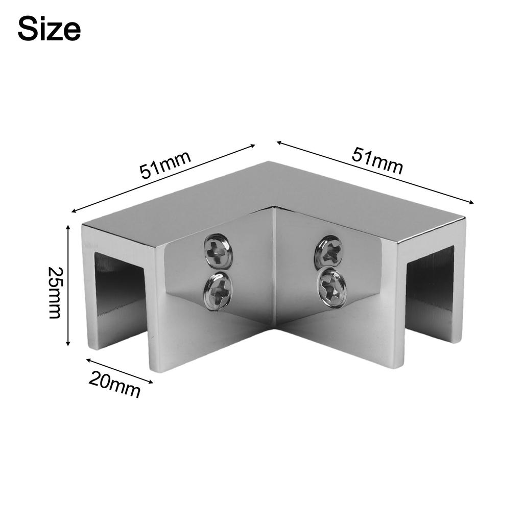 Угловой зажим 90 градусов Аксессуар Квадратный зажим для стекла Матовая латунь Держатель для стекла Угловая опора 90 градусов Компактный размер