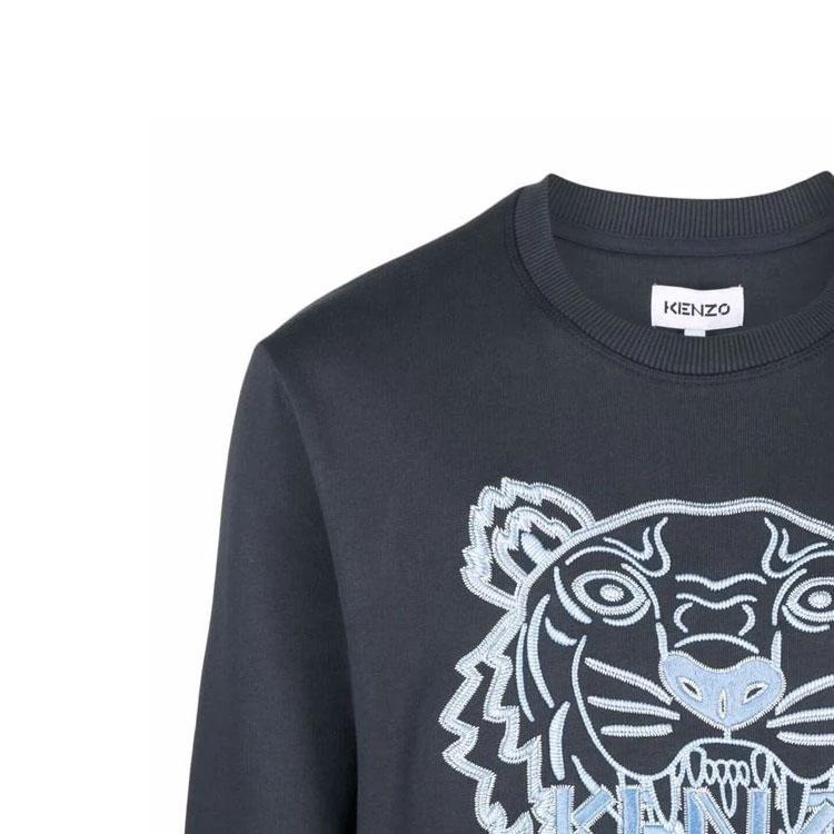Kenzo Толстовки Мужские Синие С Круглым Вырезом Средней Плотности FB65SW1244XF-79