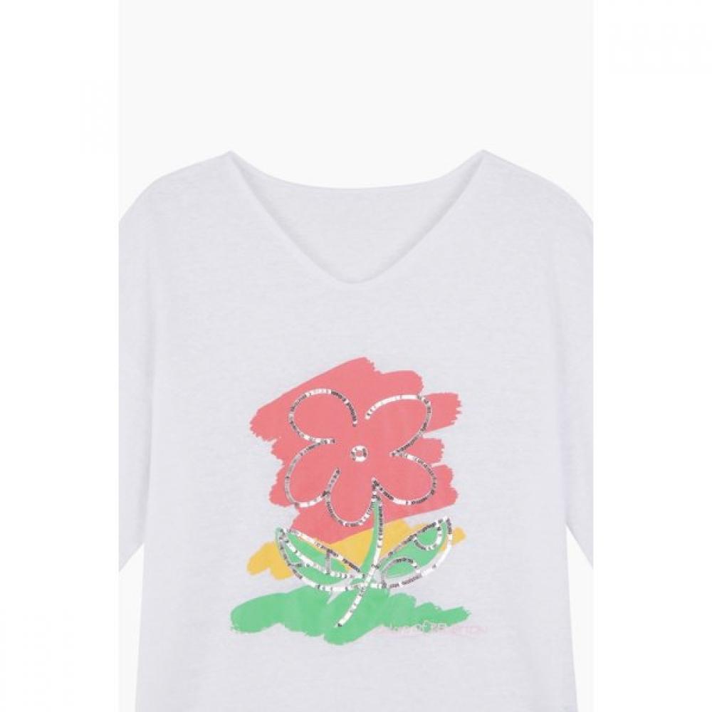 BeneTTon Flower T shirT baTs94431
