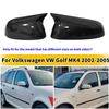 Для Volkswagen VW Golf MK4 2002-2005 ABS Автомобильная накладка на зеркало заднего вида боковое Колпачок крыла Внешняя отделка корпуса двери Самоклеящаяся наклейка
