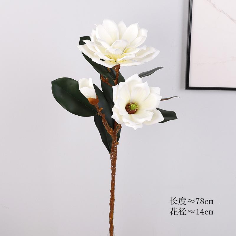 3D feel cotton magnolia flower home photography decoration flower soft wedding ornament fake flower