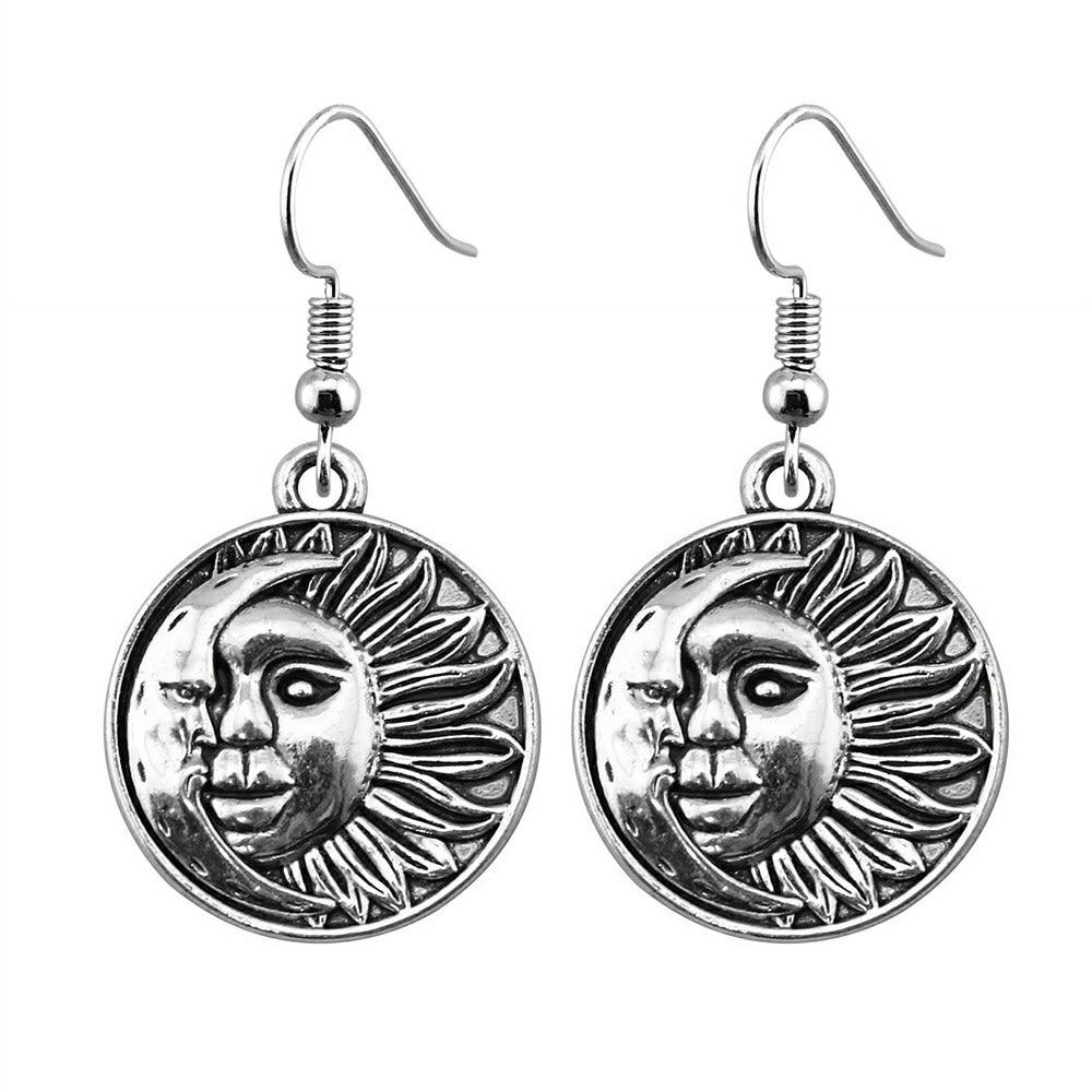 1 пара подвесок со звездами и луной для женщин, модные серьги, висячие серьги