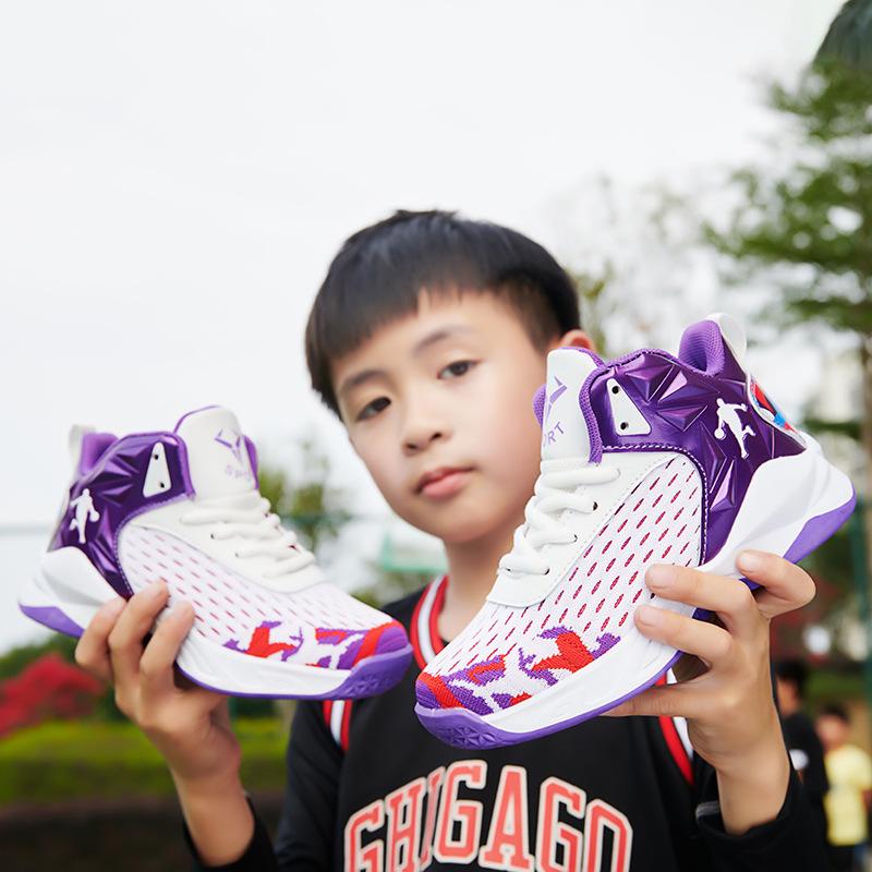 Детские баскетбольные кроссовки для детей среднего и старшего возраста, спортивная обувь для мальчиков, летние сетчатые дышащие кроссовки для тренировок для молодежи и учеников начальной школы