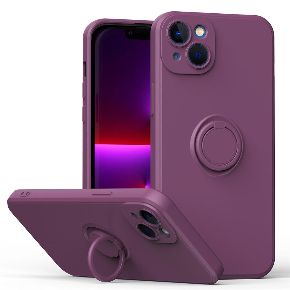 Магнитные чехлы из жидкого силикона для For Iphone 1 14 13 12 11 Pro Max XS XR 6 6s 7 8 Plus SE Мягкая крышка с держателем-кольцом