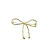 Balletcore Bowknot Brooch Korean Style Anti-Exposure Brooch Temperament Hollow Metal Brooch  Women