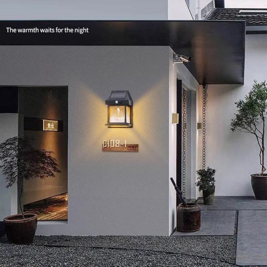 Настенные светильники на солнечных батареях, уличный настенный светильник с 3 режимами освещения, датчик движения