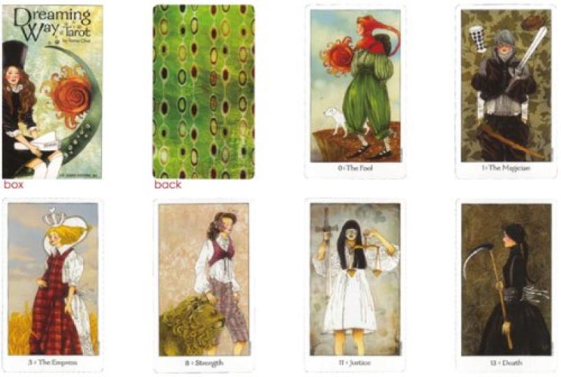 Tarot Card Set Direct Way Includes Japanese Pocket Tarot Card for 78-card [Authentic, Import] [Dreaming Tarot] Manual. Rider-Waite Edition. "A Girls."