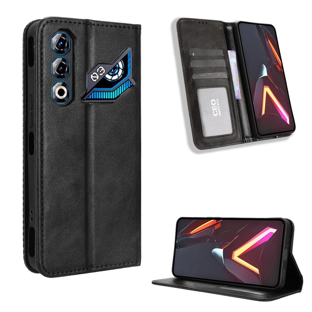 For ZTE Nubia Neo 3 GT 5G Leather Case Wallet Stand Retro Texture Phone Cover