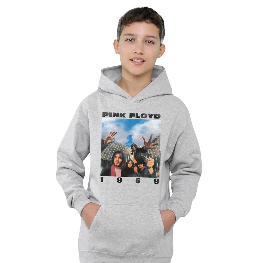 Pink Floyd Childrens/Kids 1969 Group Shot Heather Hoodie