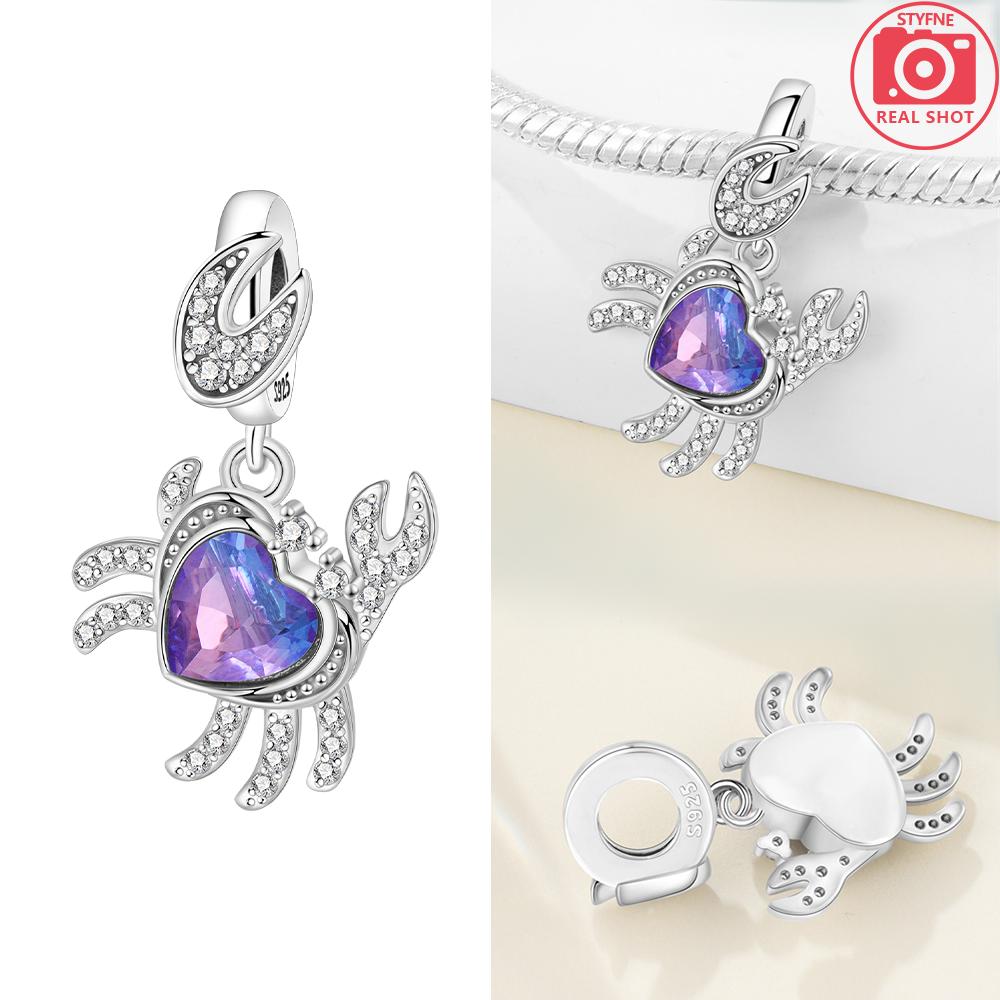 Pink Zircon Love copper Bead Charms Charm Bead Charms Compatible With Bracelets Women Jewellery Diy Anniversary Gift Delicate Accessories Bag Charm