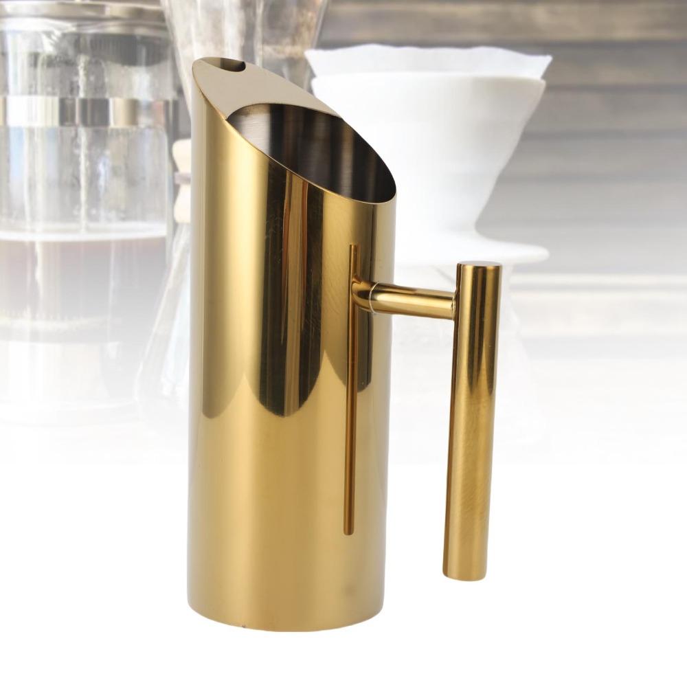 304 Stainless Steel Stainless Steel Water Pitcher 1 Liter Capacity 1L Metal Pitcher For Bar