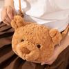 New Barcelona Bear Bag Cute Plush Doll Bear Head Bag Doll Backpack Women's Messenger Bag