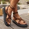 Fashion Women Sandals New Summer Flat Casual Shoes for Women Fashion Outdoor Leopard Beach Mujer Platform Sandals Sandalias De Mujer