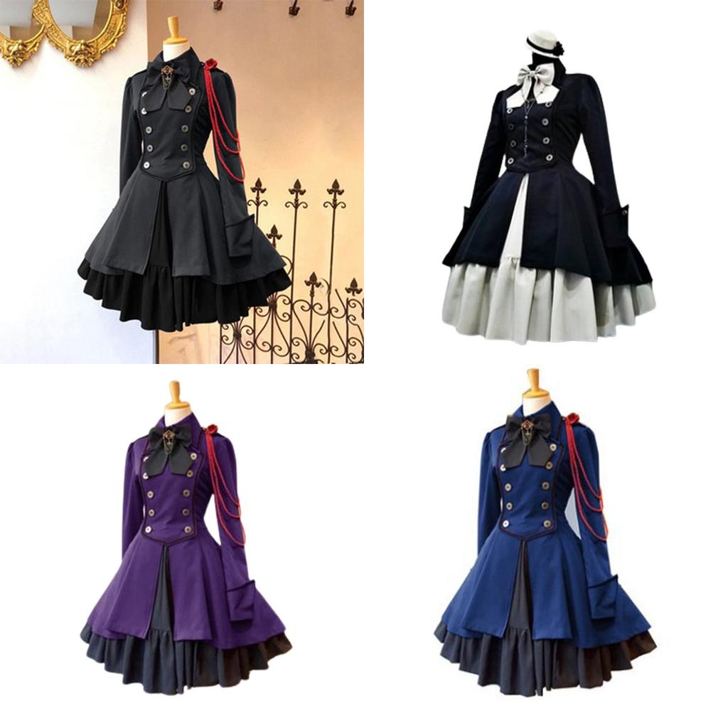 Medieval Renaissance Vintage Butterfly Long Sleeve Cosplay Dress