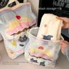 Storage Bag Mesh Bag Cute Cartoon Cat Machine Wash Bag Portable Laundry Bag