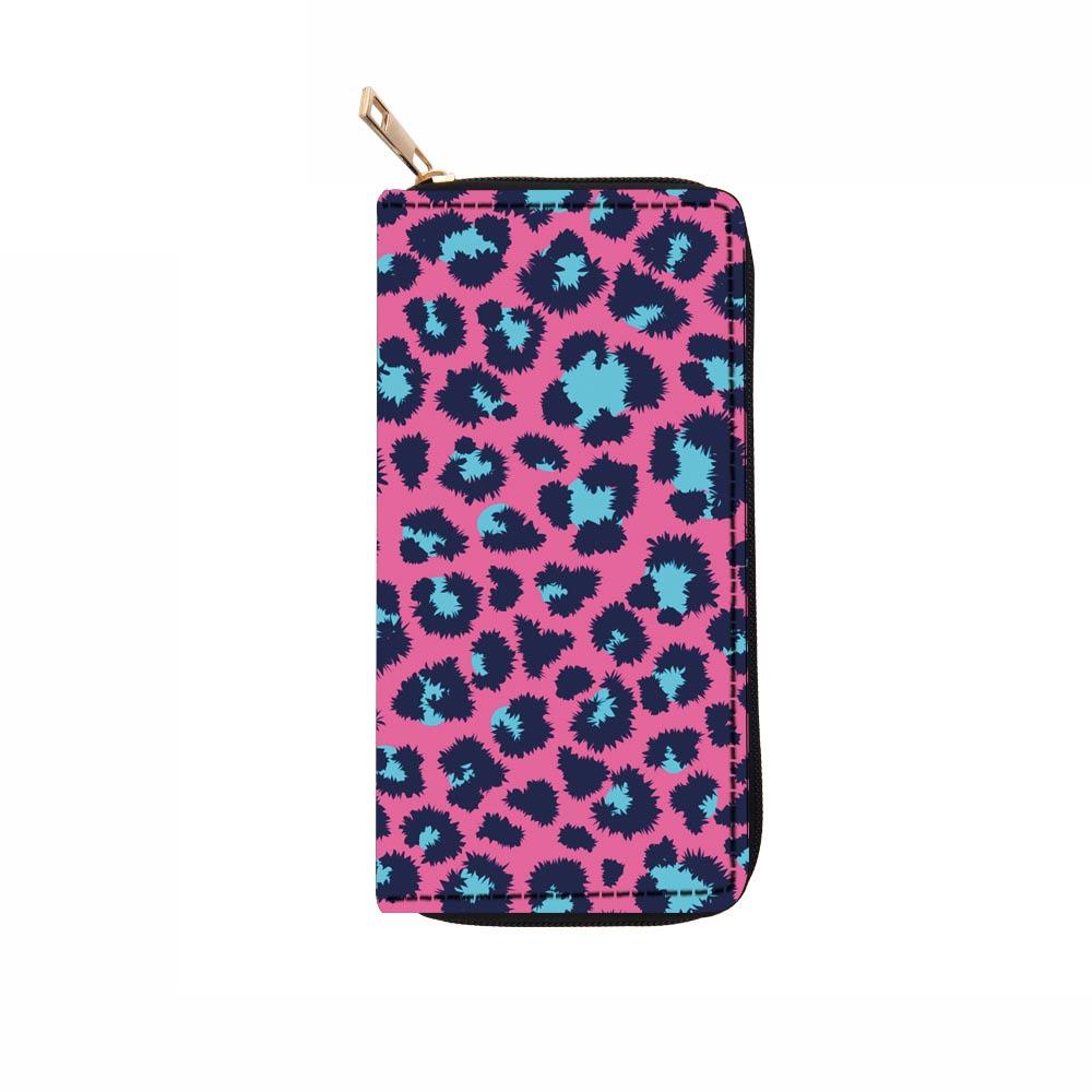 New Snake and Leopard Print Long Zipper Wallet, Clutch Bag.