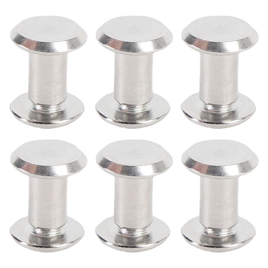 50 Sets Rivets Screws Kit M4 Stainless Steel Flat Round Fence Cleat Nuts for Leather Craft and