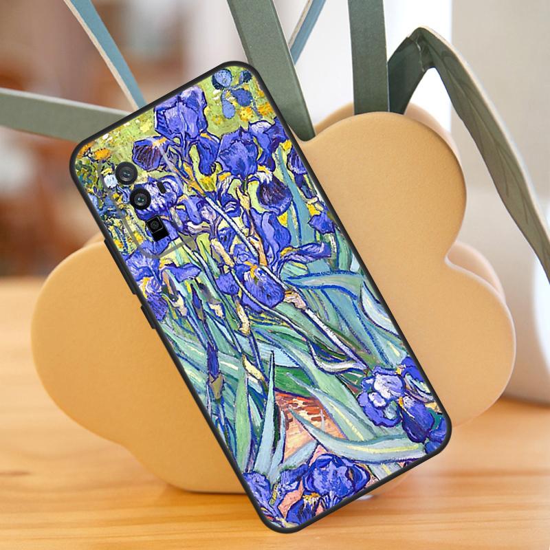 Чехол-картина с ирисами для POCO X3 X6 F6 Pro M6 X5 F3 F5 M5s Xiaomi 13 14 Ultra 12 Lite 11T 12T 13T Pro
