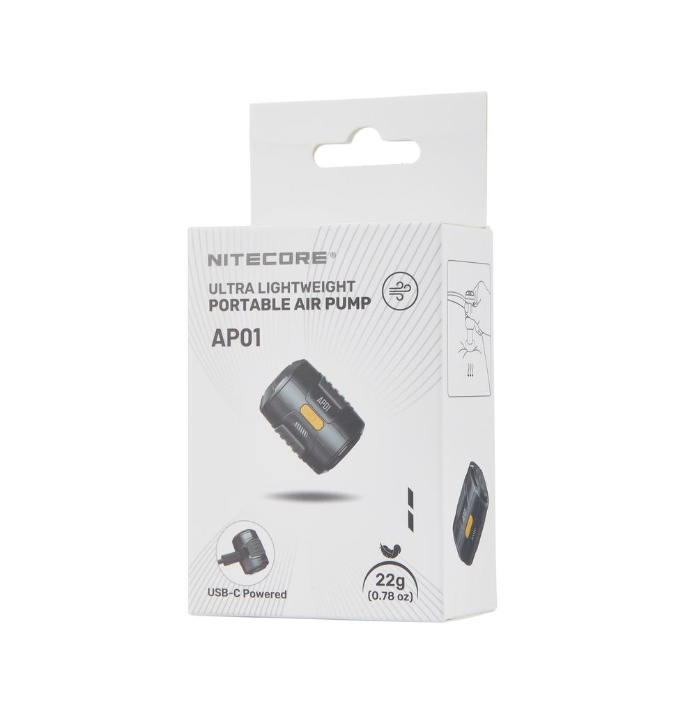 NITECORE AP01 Ultra Lightweight Portable 22g USB-C Powered Air Pum Inflation Seflation for Ultralight Outdoor Adventures