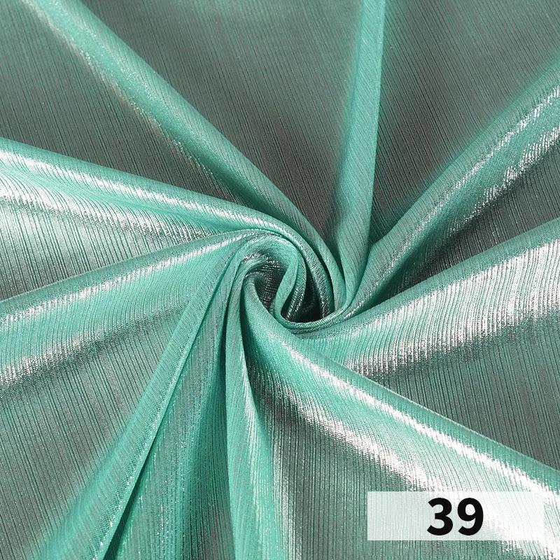 1x1.45 Meter Metallic Gliter Soft Fabric Shiny Gold Silver Fashion High Stretch Bright Silky Cloth for Diy Sewing Dress Fabrics