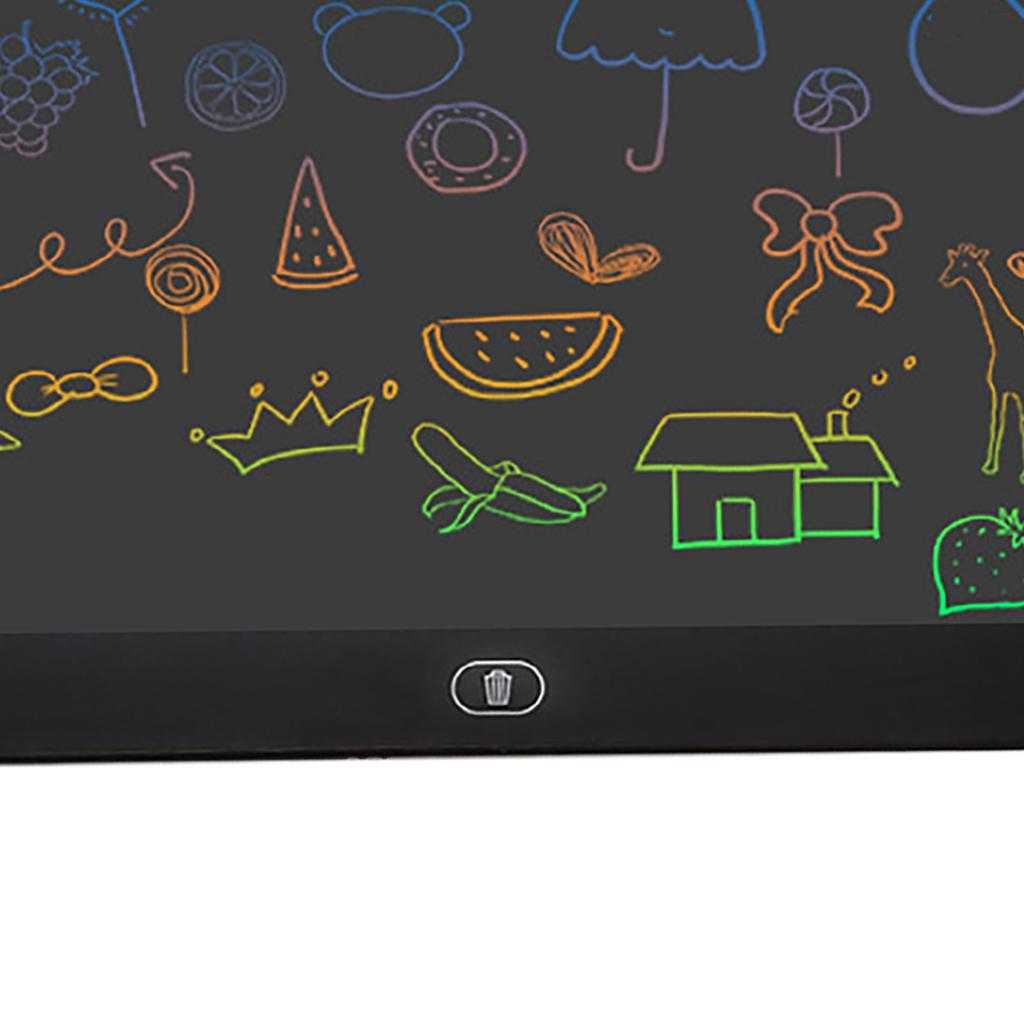 16 Inch Electronic LCD Writing Board Colorful Drawing Doodle Board Tablet for Outdoor Travel Black
