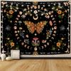 VIKAMA Butterfly Flower Moon Wall Hanging Tapestry Bedroom Living Room Dorm Home Decor