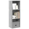 VidaXL Bookcase Sonoma Grey 40x30x114 Cm Engineered Wood, Shelf, Bookshelf, Book Support, Cabinet of 857872