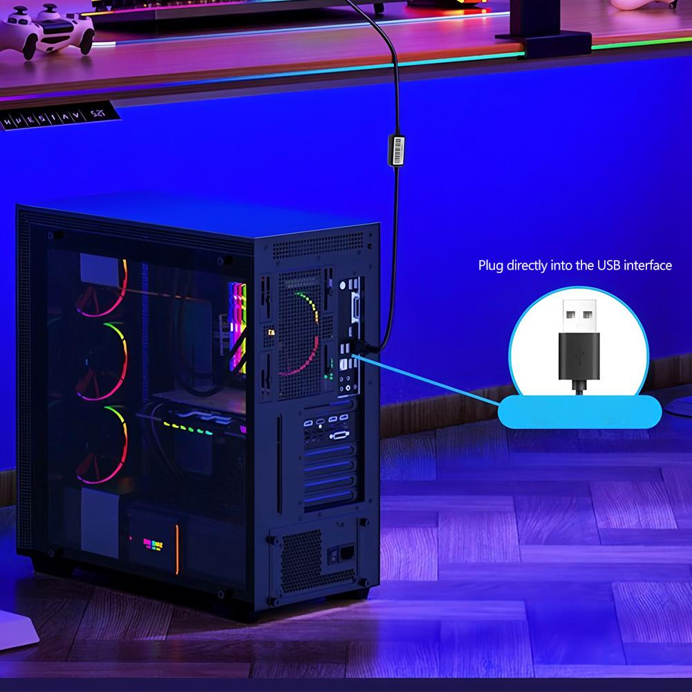 Синхронизация с музыкой Игровой 24-дюймовый экран Игровая атмосфера Окружающий Смарт-ТВ Монитор Светодиодная лента Подсветка для экрана компьютера