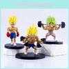 ПВХ Материал Dragon Ball Аниме Периферия Поделки Фитнес Мышцы Гоку Саян Модель Украшение