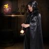 Mopping Halloween Cloak Solid Color Costume Cosplay Cape Reusable Witch's Cloak  Kid