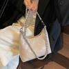 Shoulder Bag Diamond Chain Korean Version of Casual Versatile Messenger Bag Fashionable Solid Color Commuting Casual Texture Bag Women