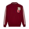 Adidas Оригинальный джемпер FW25 Crafted с круглым вырезом, лимитированная новогодняя версия «Год Лошади», спортивный свободный полосатый пуловер-свитшот KU1423