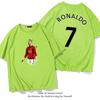 C Ronaldo summer short-sleeved men's and women's jerseys short-sleeved T-shirts pure cotton round neck basketball sports casual clothes