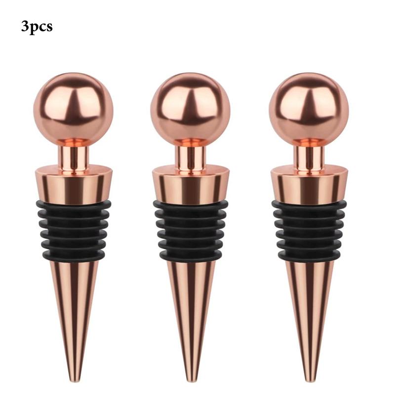 Gold Wine Stoppers Twist Cap Plug Reusable Vacuum Sealed Bottle Cap Champagne Stopper Wine Gifts Bar Tools 7