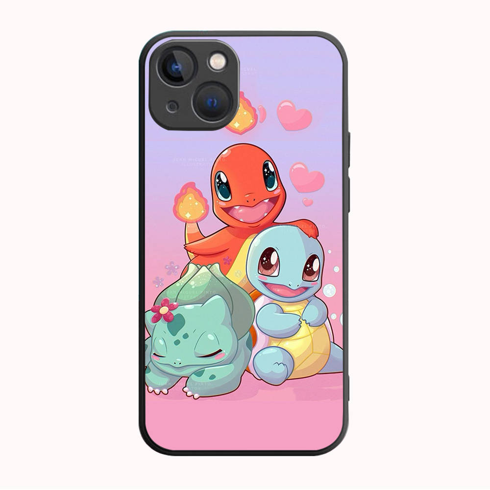 B-70 милый покемон черный чехол для Samsung S24 S23 S22 S21 S20 FE S10 Lite Ultra S7 S8 S9 Plus A05S A11 A12 A13 A15 A22 A24 A25 A32 A52 A71 5G