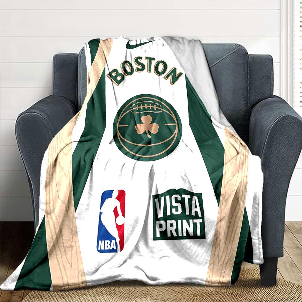 1pc Blanket - Boston Celtics logo  Print Design,Lightweight Blanket for Sofa,Bed- Soft &Warm,Gift for All Seasons