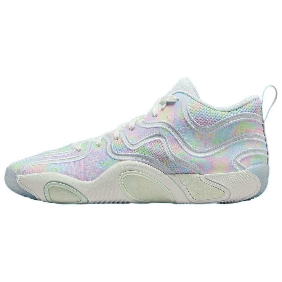 Jordan Tatum 3 Cushioning Slip Resistant Cushioning Slip Resistant Low top Basketball Shoes Unisex White Green Gray HF3084-103