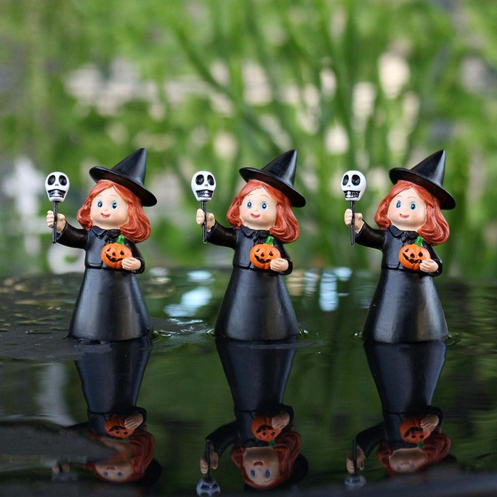 3Pcs Creative Halloween Witch Ornament Cartoon Halloween Party Decoration Home Decor