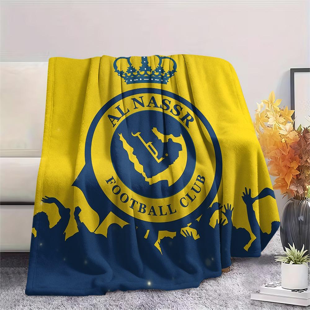 Al Nassr FC Print Flannel Blanket, High quality Comfortable for All Seasons, Home Decor, Warmth and Comfort