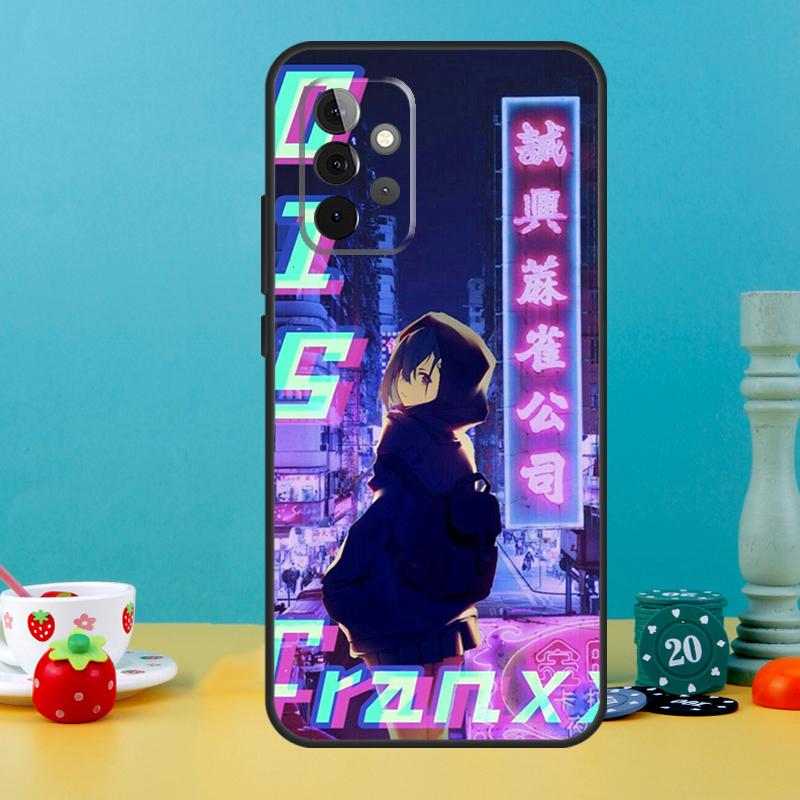 Чехол Vaporwave Glitch Аниме для Samsung Galaxy A15 A16 A05 A26 A36 A56 A52 A53 A33 A13 A34 A54 A14 A35 A55 A22 A32