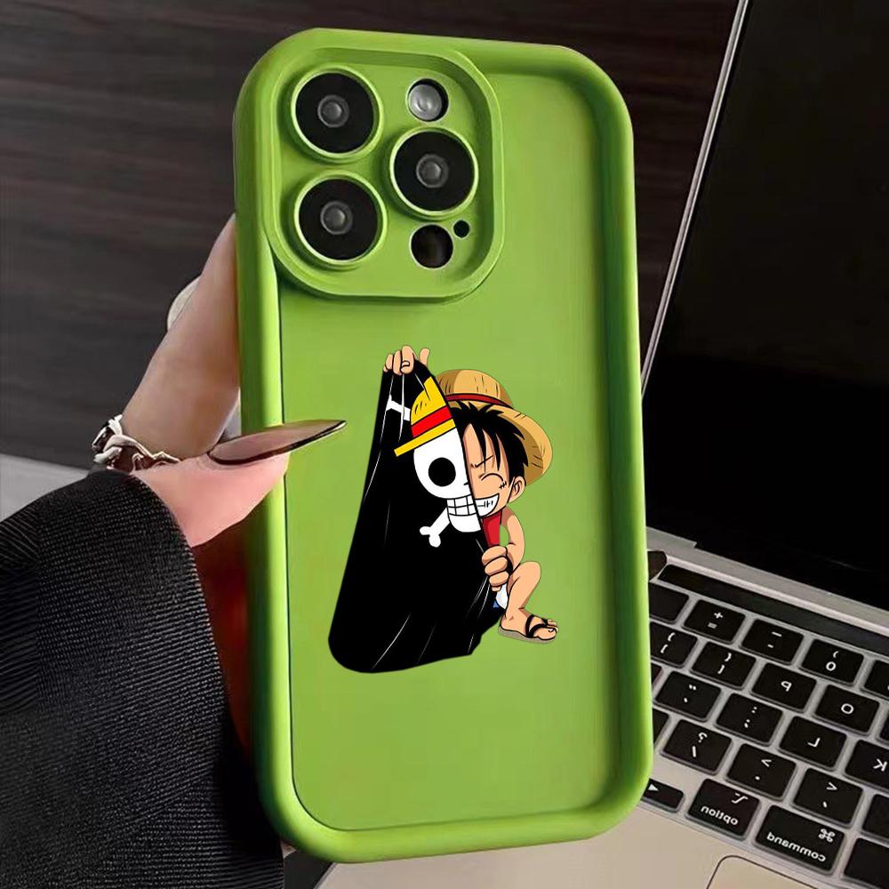LZ28 One Piece Luffy Gear 5 Silicone Phone Case for iPhone 11 13 14 15 16 Pro Max 7 8 16 Plus 12 Mini XS Max XR Shockproof Back Cover