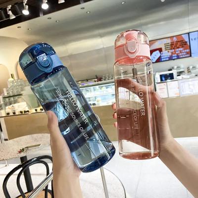 780 мл пластиковая бутылка для воды для питья портативная спортивная чашка для чая, кофе, кухонные инструменты, детская бутылка для воды для школы, прозрачная