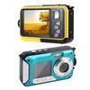 Self-Timer Underwater Camera 16X Dual Screen Waterproof HD 2.7K 48MP Digital Camera for Snorkeling Video Recording