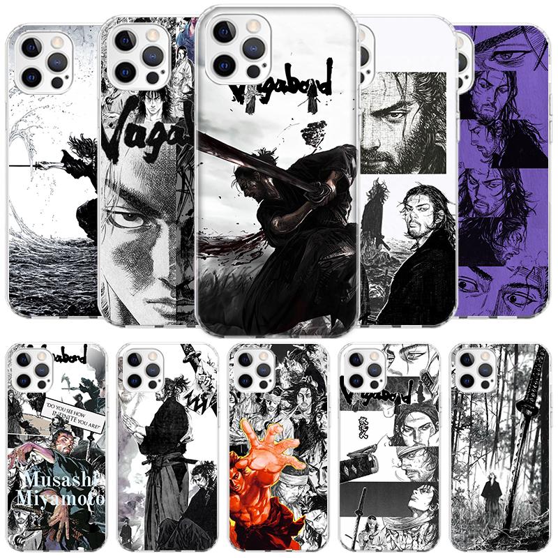 Vagabond Samurai Comic Cover Phone Case For iPhone 16 17 Air 15 14 Pro Max 16E Phone Case 13 Mini 12 11 7 SE 8 Print Pattern Fit