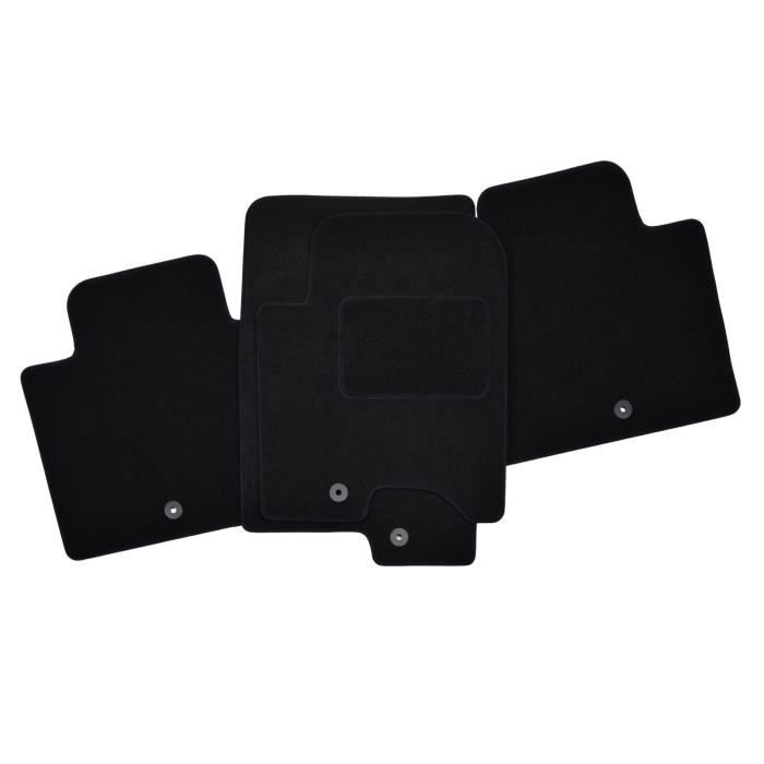 Tapis De Sol - SSangYong - Rexton 5 - Velours Noir - 4 Pièces - Antidérapant Et Imperméable