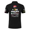Ducati Поло Corse MotoGP Racing, Мужское Женское Повседневное с Коротким Рукавом и Полной Печатью Логотипов Спонсоров